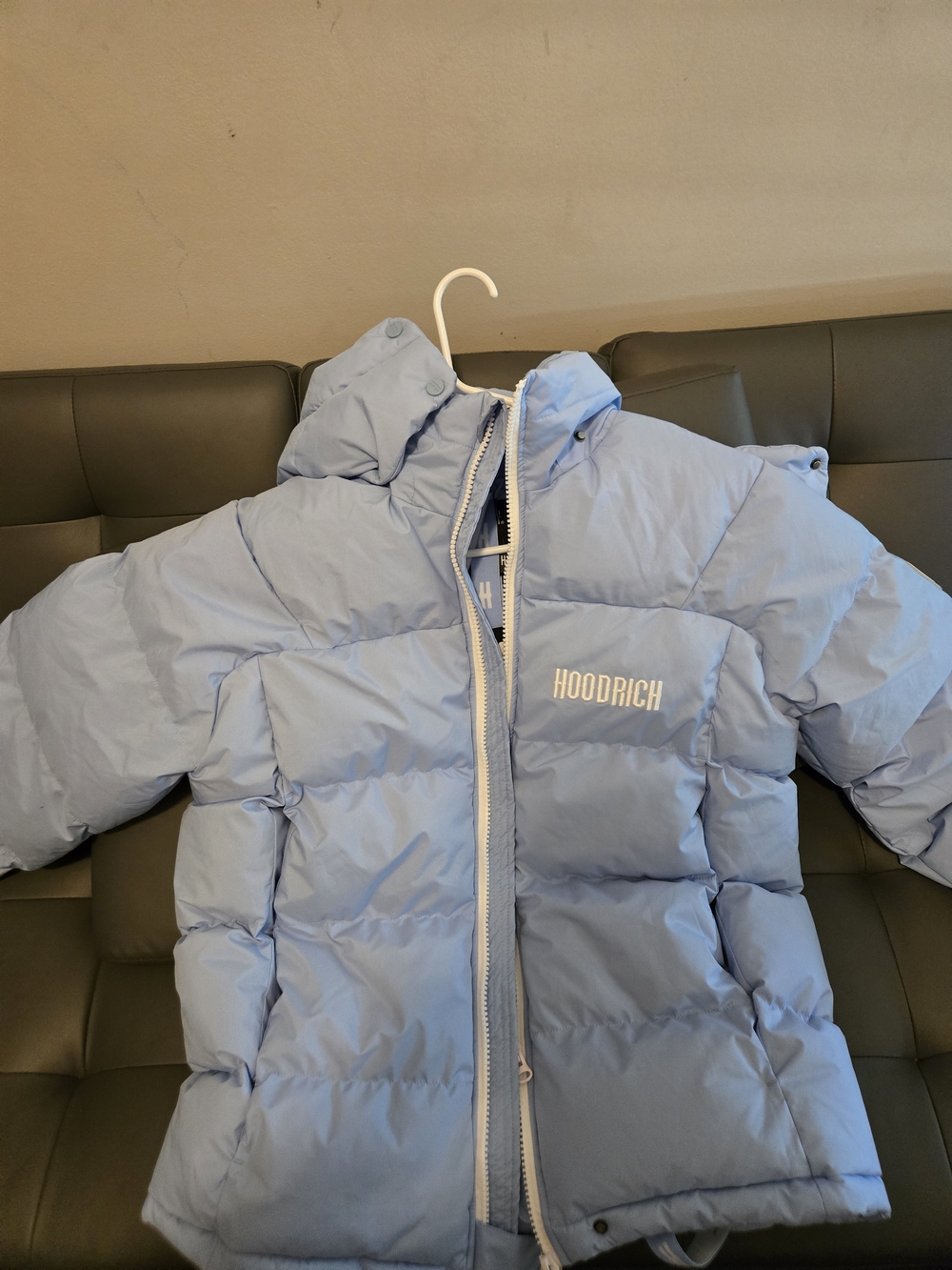 Light Blue Puffer Jacket with Removable Hoodie Page Closes May 1st